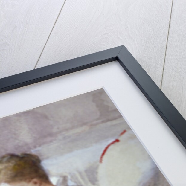 A Woman in White Writing at a Desk by Anna Lea Merritt
