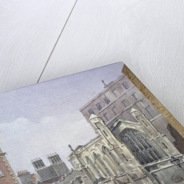 View of a French Protestant church on St Martin's le Grand, City of London by John Crowther