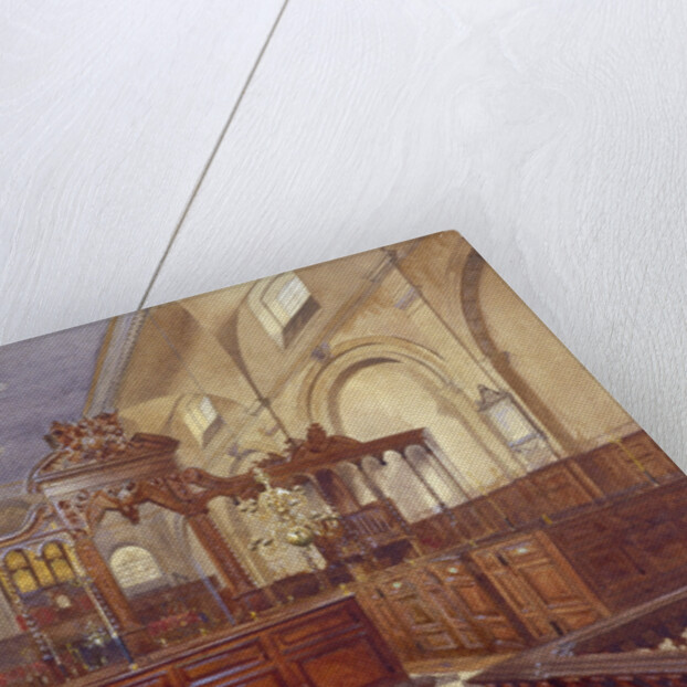 Interior of the Church of All Hallows the Great, City of London by John Crowther