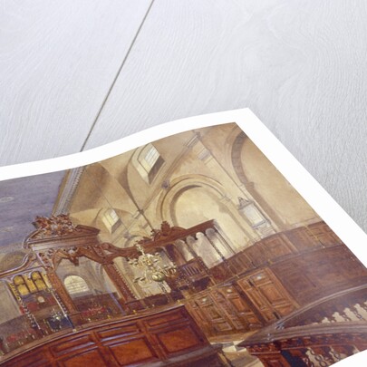 Interior of the Church of All Hallows the Great, City of London by John Crowther
