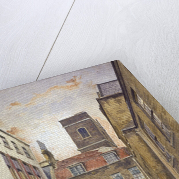 Tower of the Church of St Matthew, Friday Street as seen from Fountain Court, London by John Crowther