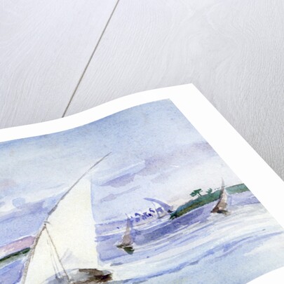 A Lake with Sailing Boats by Anna Lea Merritt