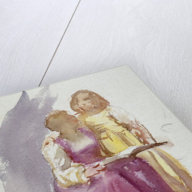 Seated Woman and a Young Girl by Anna Lea Merritt