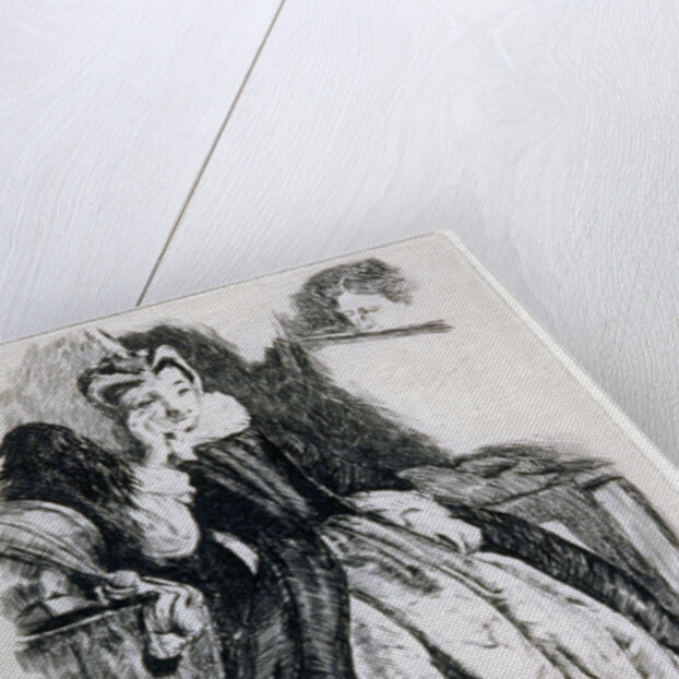 Lady in Elizabethan Dress by Charles Samuel Keene