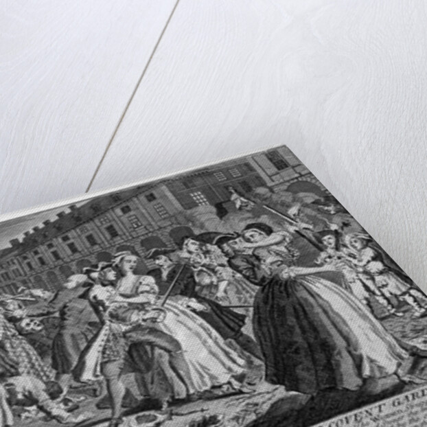 He and his drunken companions raise a riot in Covent Garden by Anonymous