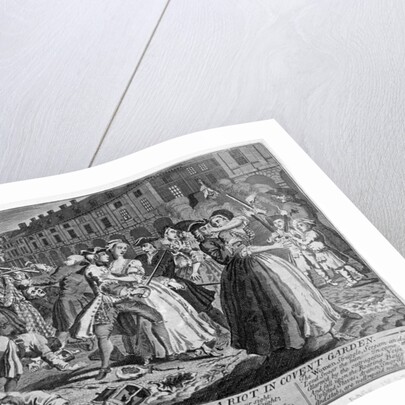 He and his drunken companions raise a riot in Covent Garden by Anonymous