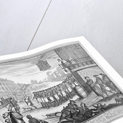 Mock funeral procession in St Giles, London by Anonymous