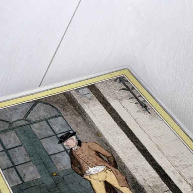 A man outside Brooks's Club, London by George Cruikshank