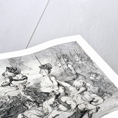 A march to the Bank, vide the Strand, Fleet Street, Cheapside &c morning & evening by James Gillray