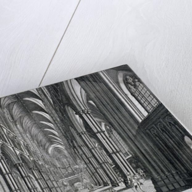 Interior view of Westminster Abbey, London by Thomas Bowles