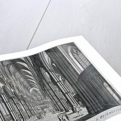 Interior view of Westminster Abbey, London by Thomas Bowles