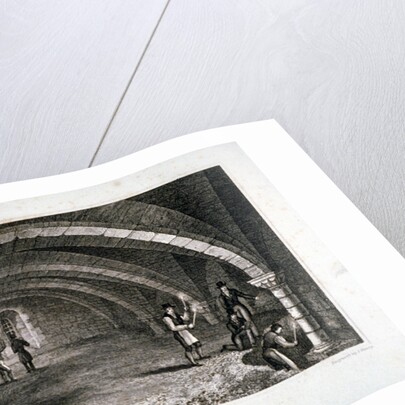 Interior view of the crypt, St Saviour's Church, Southwark, London by J Shury