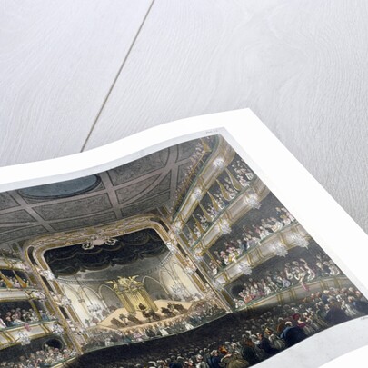 Interior view of Covent Garden Theatre, Bow Street, Westminster, London by J Bluck