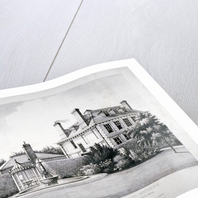 North-east view of Tooting School, with a garden in the foreground, Wandsworth, London by HP Ashby