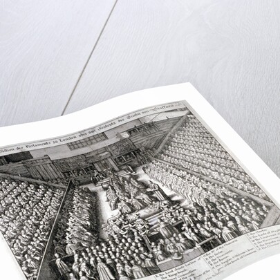 The Trial of Thomas Wentworth, Earl of Strafford, Westminster Hall, London by Wenceslaus Hollar