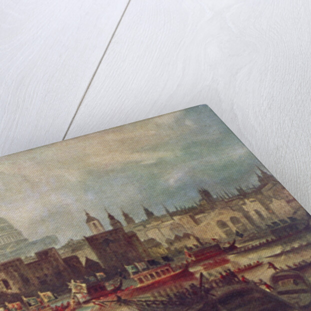 The Lord Mayor's procession by water to Westminster, London by Anonymous