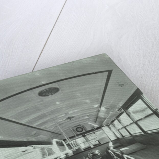Interior of coach type ambulance, Western Ambulance Station, Fulham, 1935 by Unknown