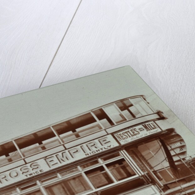 Double-decker electric tram with advertisement for the New Cross Empire, 1907 by Unknown