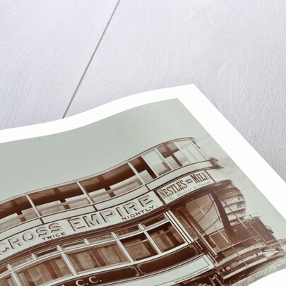 Double-decker electric tram with advertisement for the New Cross Empire, 1907 by Unknown