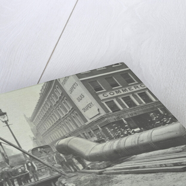 Replacing an old gas main, Commercial Street, London, 1906 by Unknown