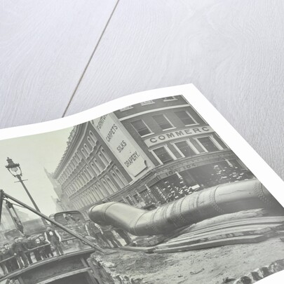 Replacing an old gas main, Commercial Street, London, 1906 by Unknown