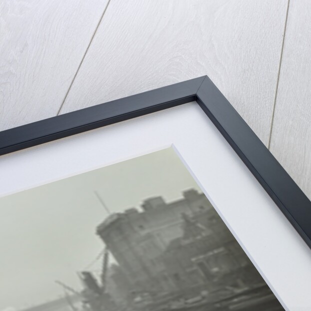 Barges moored at Bankside wharves looking downstream, London, 1913 by Unknown