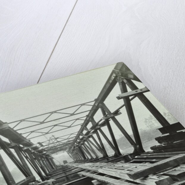 Erection of Emergency Thames Bridge, London, 1942 by Unknown