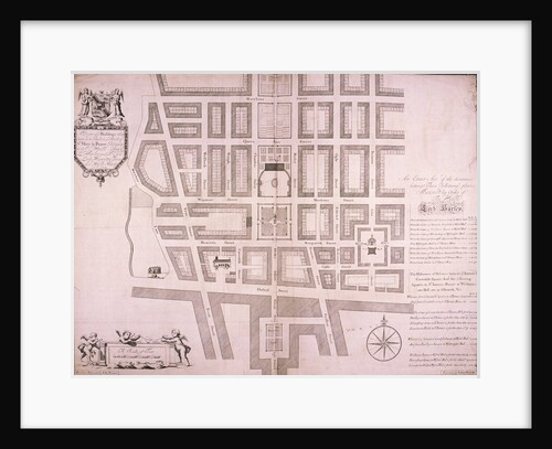 Plan of the area north of Oxford Street, London by John Prince