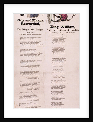 An illustrated songsheet by Anonymous