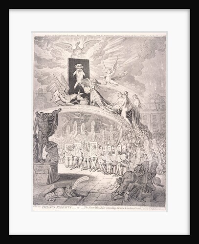 Artists in front of the Royal Academy, Somerset House, London by James Gillray