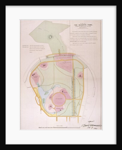Plan of Regent's Park by Anonymous