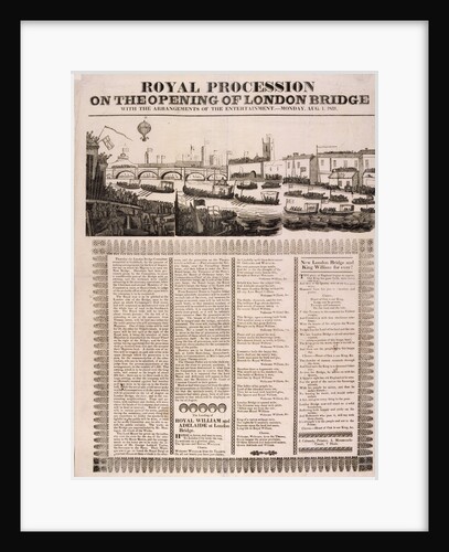 View of the opening of London Bridge by Anonymous