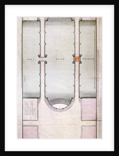 Plan of the old and new London Bridge by Anonymous