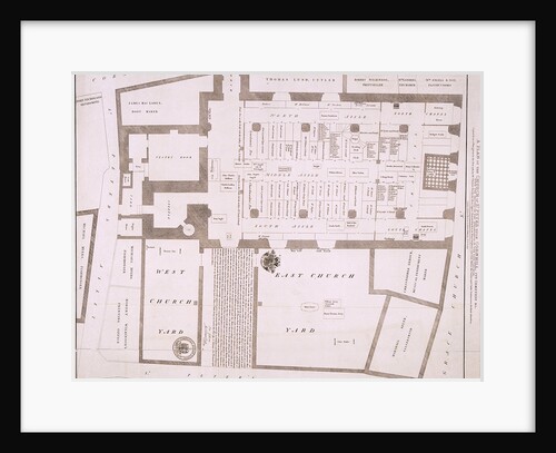 Plan of the Church of St Peter upon Cornhill, London by Anonymous