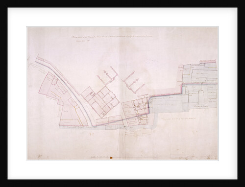 Plan of part of Christ's Hospital, Newgate Street and St Bartolomew's Hospital, London by John Shaw the Elder