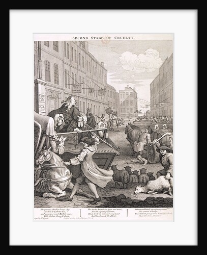 Second Stage of Cruelty, plate II from The Four Stages of Cruelty by Anonymous