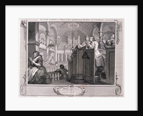 The industrious 'prentice performing the duty of a christian', from Industry and Idleness 1747 by William Hogarth
