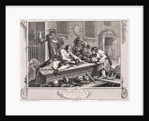 The idle 'prentice at play in the church yard...', plate III of Industry and Idleness 1747 by William Hogarth