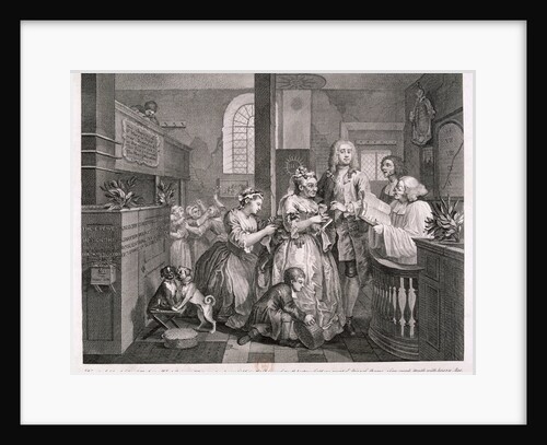 A Rake's Progress; plate V of VIII by William Hogarth