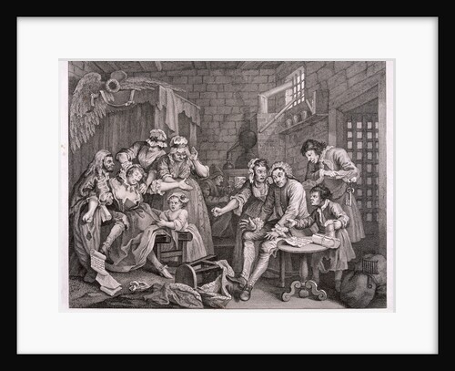 A Rake's Progress; plate VII of VIII by William Hogarth
