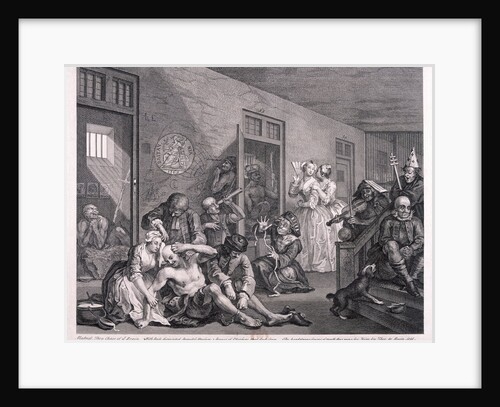 A Rake's Progress; plate VIII of VIII by William Hogarth