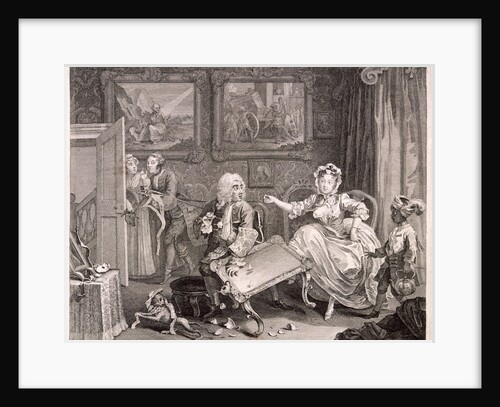 In high keeping by a Jew, plate II of The Harlot's Progress by William Hogarth