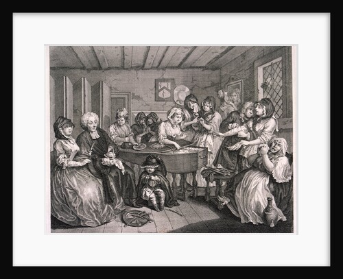 Her funerall properly attended, plate VI of The Harlot's Progress by William Hogarth