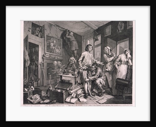 A Rake's Progress; plate I of VIII by William Hogarth