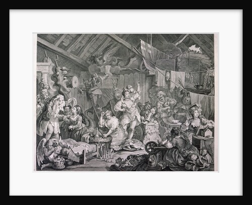 Strolling actresses dressing in a barn by William Hogarth