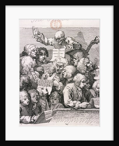 A chorus of singers by William Hogarth