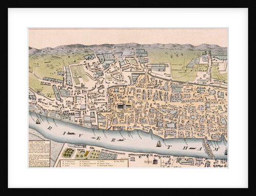 Map of London, c1563 by William Darton
