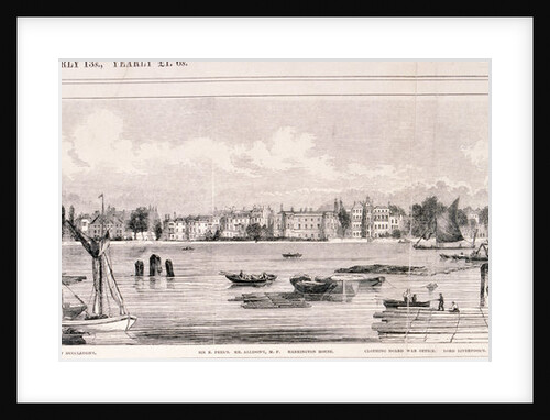 London from the River Thames, 1844 by Frank Vizetelly
