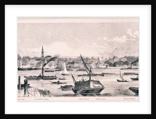 London from the River Thames, 1844 by Frank Vizetelly