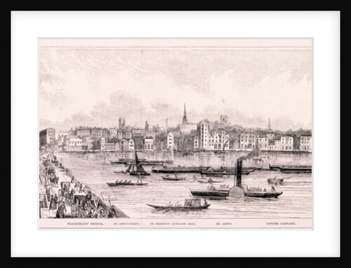 London from the River Thames, 1844 by Frank Vizetelly